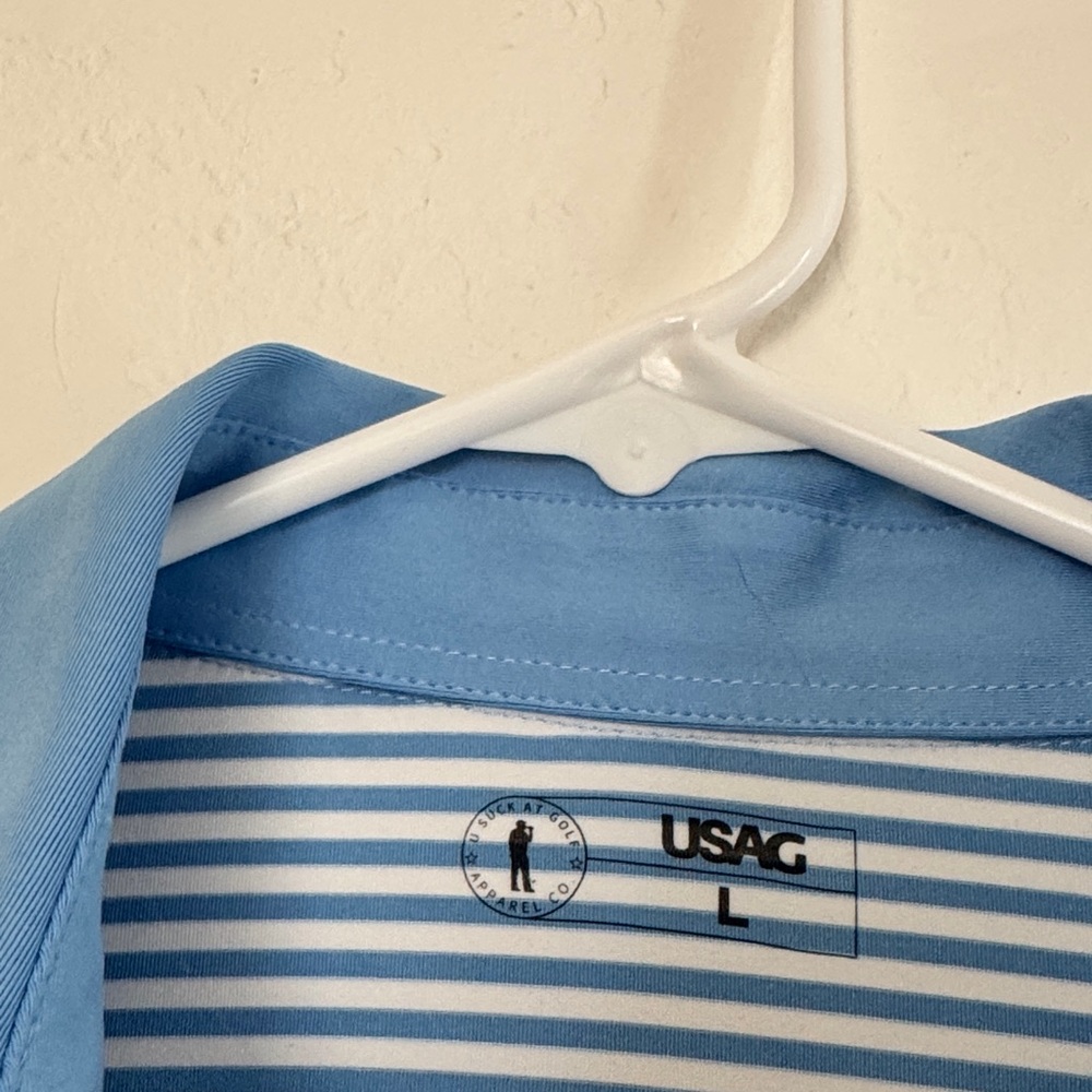 Classic Blue Striped Polo Shirt - Picture 4 of 5